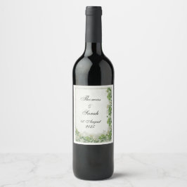 Etiqueta Para Botella De Vino Victorian Meadow