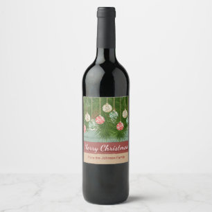 Etiqueta Para Botella De Vino Viejo diseño de la decoración del navidad de la