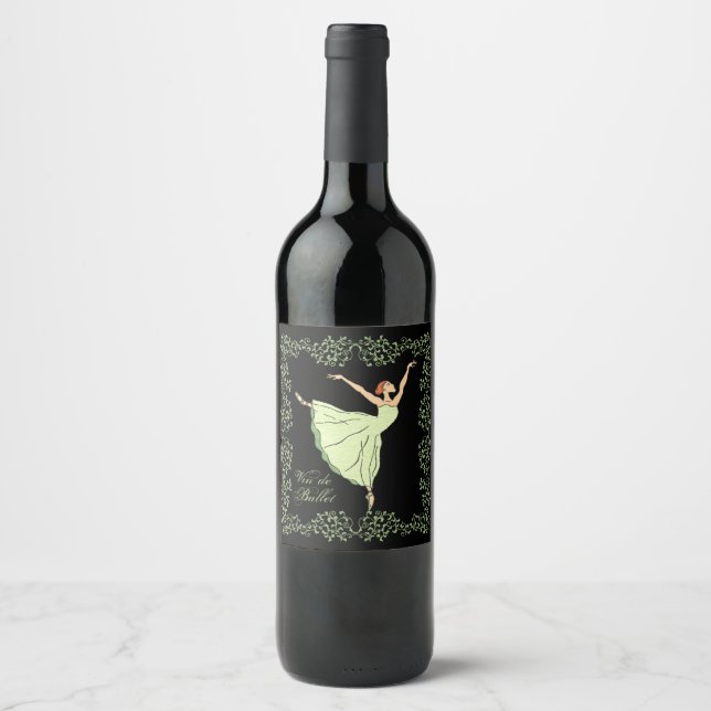 Etiqueta Para Botella De Vino Vin de Ballerina Grace (Anverso)