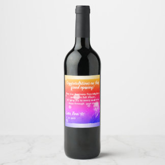 Etiqueta Para Botella De Vino Vincent van Gogh-Inspired Rainbow Colors for Celeb