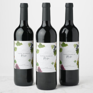 Etiqueta Para Botella De Vino Vineyard
