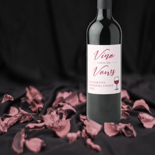 Etiqueta Para Botella De Vino Vino Antes de las Votos Despedida de Soltera