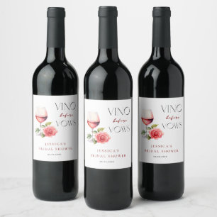 Etiqueta Para Botella De Vino Vino Antes De Var El Tema Del Vino Rosa Ducha Brid