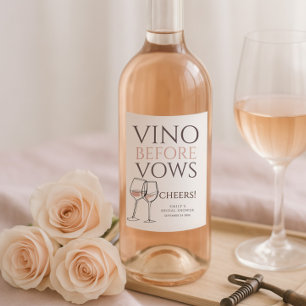 Etiqueta Para Botella De Vino Vino Antes de Votos Garabato Vino Brindis Despedid