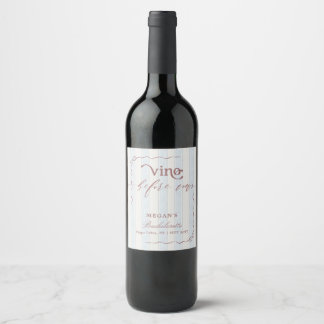 Etiqueta Para Botella De Vino Vino before Vows Script Bachelorette Party