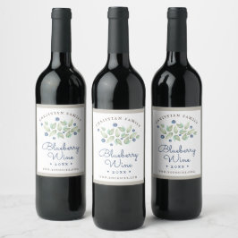 Etiqueta Para Botella De Vino Vino de arándano de color de agua ruso