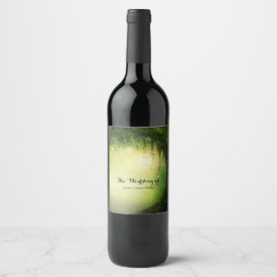 Etiqueta Para Botella De Vino Vino de bodas personalizadas encantado de bosque y