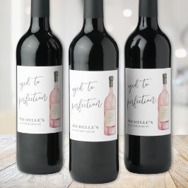 Etiqueta Para Botella De Vino Vino De Edad Simple A Cumpleaños De Perfección
