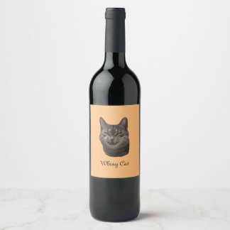 Etiqueta Para Botella De Vino Vino de gatito caliente