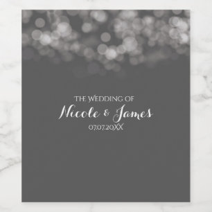 Etiqueta Para Botella De Vino Vino Glam Elegante Chic Moderno Minimalista Gris L
