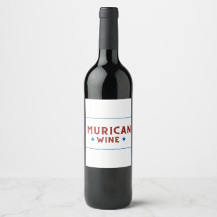 Etiqueta Para Botella De Vino 'Vino muricano (blanco) - Etiqueta de vino del 4 d