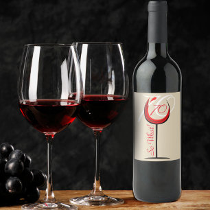 Etiqueta Para Botella De Vino Vino Rojo 70 divertido y qué 70 cumpleaños