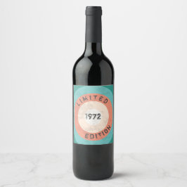 Etiqueta Para Botella De Vino Vintage 1972 Edición Limitada 54º cumpleaños