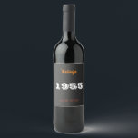 Etiqueta Para Botella De Vino Vintage edición limitada de 1955 70th Birthday Gif<br><div class="desc">Vintage edición limitada de 1955 70th Birthday Gift</div>
