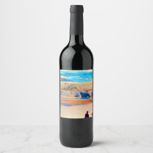Etiqueta Para Botella De Vino Vintage EE. UU. Alaska glaciar Mendenhall Juneau