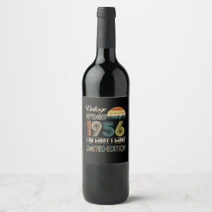 Etiqueta Para Botella De Vino Vintage Septiembre 1956 What I Want Limited Editio