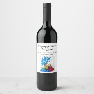 ETIQUETA PARA BOTELLA DE VINO VINYARDOS DE VINO DE DRAGONFLY
