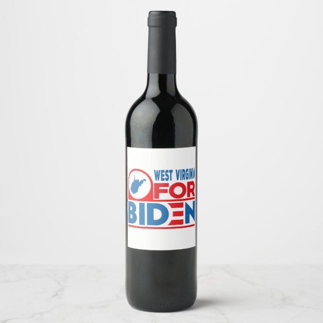Etiqueta Para Botella De Vino VIRGINIA OCCIDENTAL PARA Biden (Anverso)