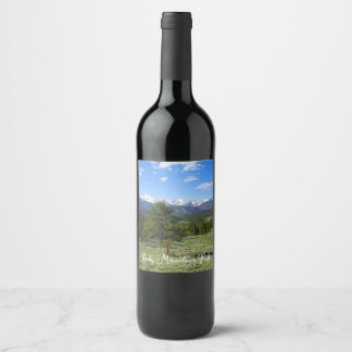 Etiqueta Para Botella De Vino Vista panorámica de Rocky Mountain