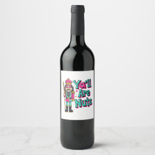 Etiqueta Para Botella De Vino Vosotros estáis locos Cascanueces divertido Navida