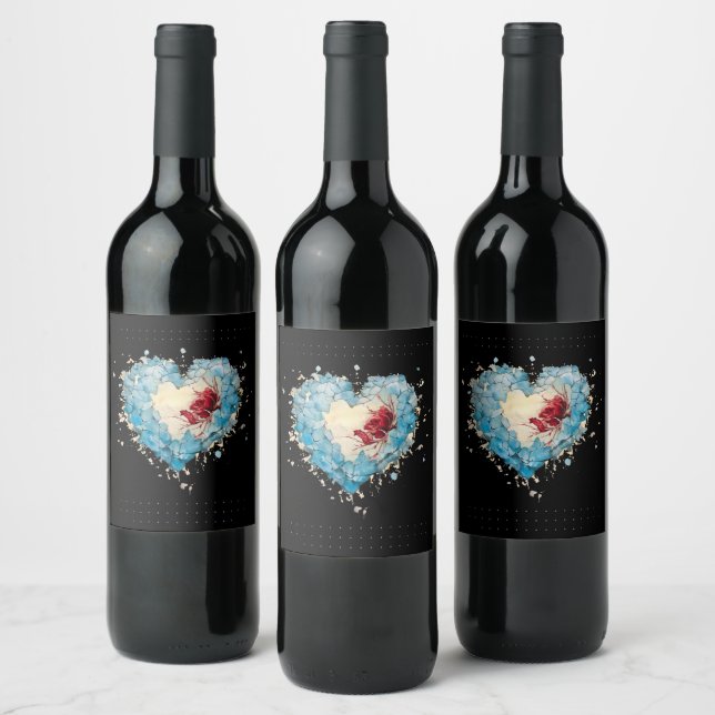 Etiqueta Para Botella De Vino Warm my heart, personnalisé (Botellas)