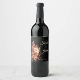 Etiqueta Para Botella De Vino Watercolor Autumn Elegance-Boda-