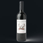 Etiqueta Para Botella De Vino Watercolor Stag Merry Christmas Greeneration<br><div class="desc">La etiqueta acuática Watercolor Stag Merry Christmas Greenery Wine Label presenta un bonito diseño de acuarela que exuda elegancia natural y encanto de vacaciones. En el corazón se encuentra un majestuoso cordón, rodeado de exuberante vegetación. Los acentos botánicos incluyen brotes de pino, eucalipto y follaje estacional, creando una estética serena...</div>