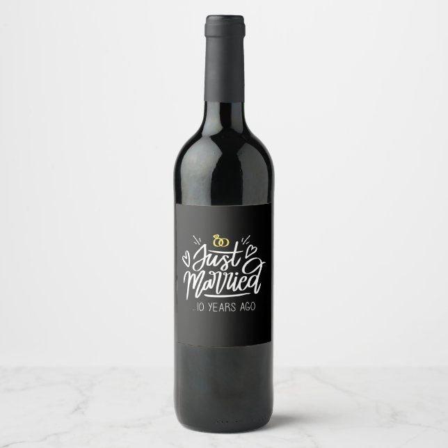 Etiqueta Para Botella De Vino Wedding Gifts | 10th Wedding Anniversary (Anverso)