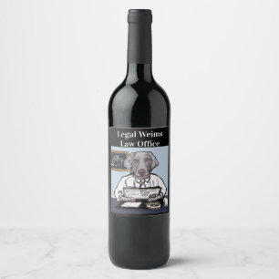 Etiqueta Para Botella De Vino Weimaraner