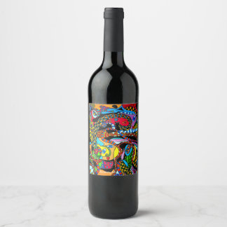 Etiqueta Para Botella De Vino Wijn Happy-Art