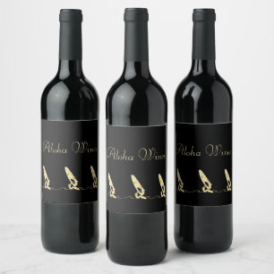 ETIQUETA PARA BOTELLA DE VINO WINDSURF