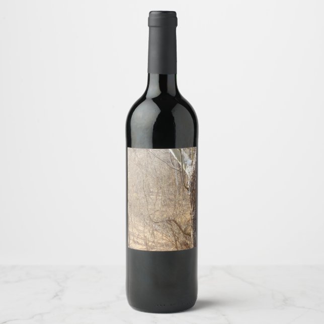 Etiqueta Para Botella De Vino winter forest  (Anverso)