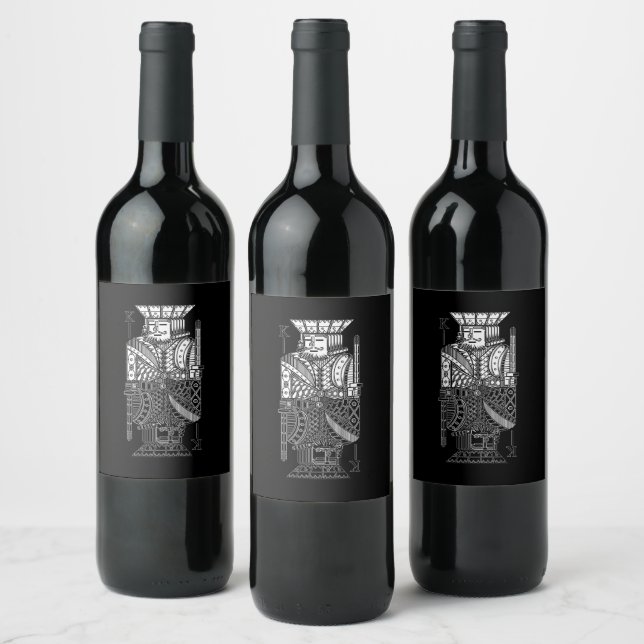 Etiqueta Para Botella De Vino Ying Yang King (Botellas)