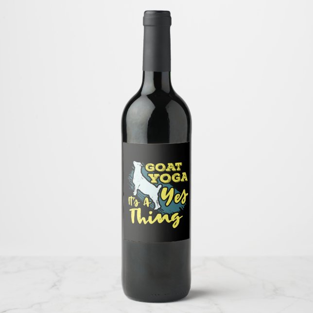 Etiqueta Para Botella De Vino Yoga Goat Goatyoga (Anverso)