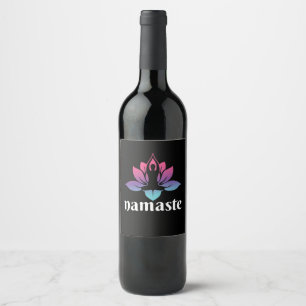 Etiqueta Para Botella De Vino Yoga Lover   Yoga Namaste