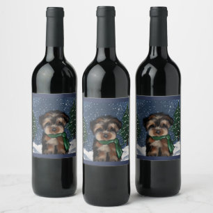 ETIQUETA PARA BOTELLA DE VINO YORKIE