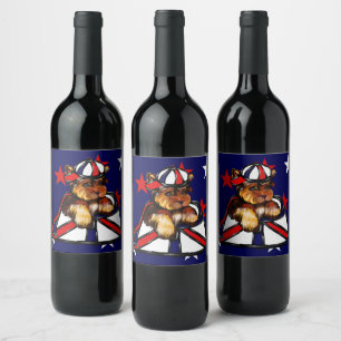 Etiqueta Para Botella De Vino Yorkie Poo