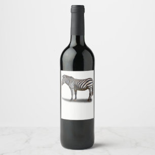 ETIQUETA PARA BOTELLA DE VINO ZEBRA
