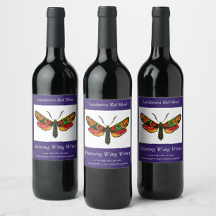 Etiqueta Para Botella De Vino Zygaena carniolica - La malla de burnet crepuscula