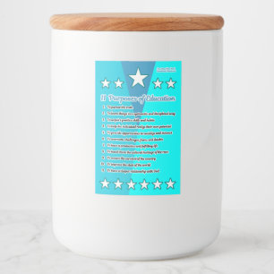 Etiqueta Para Comida 11 Finalidades de la educación