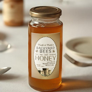 Etiqueta Para Comida 2 x 3 Abejas de patio trasero de miel de abejas pe