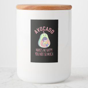 Etiqueta Para Comida Aguacate me hace feliz