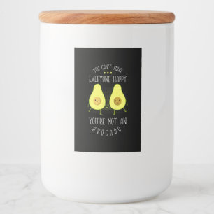 Etiqueta Para Comida Aguacate puede hacer feliz a todos