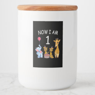 Etiqueta Para Comida Ahora tengo 1 año Cumpleaños número 1 en el Zoológ