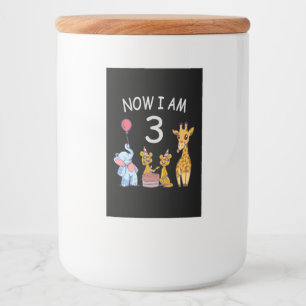 Etiqueta Para Comida Ahora tengo 3 años y 3 años en el zoológico