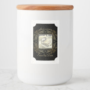 Etiqueta Para Comida Ahorre el boleto elegante de la escritura de los