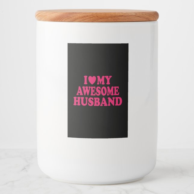 Etiqueta Para Comida Amo A Mi Esposo Increíble (Anverso)