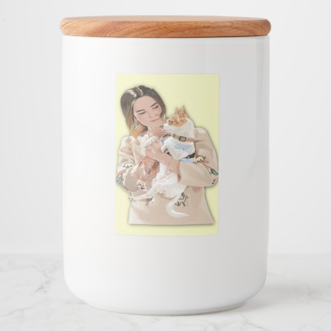 Etiqueta Para Comida Añadir imagen personalizada (Anverso)