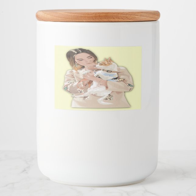 Etiqueta Para Comida Añadir imagen personalizada (Anverso)