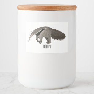 Etiqueta Para Comida Anteater personalizado ilustracion